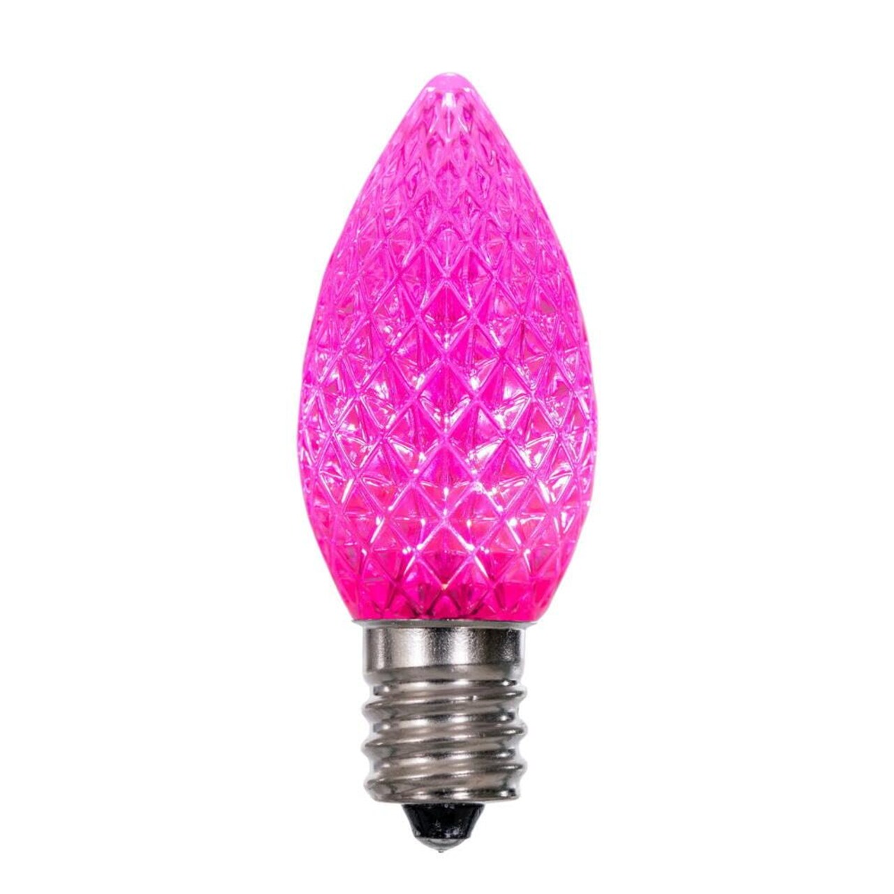 Vickerman C7 Faceted LED Pink Twinkle Bulb 25/Box - XLEDC79T-25